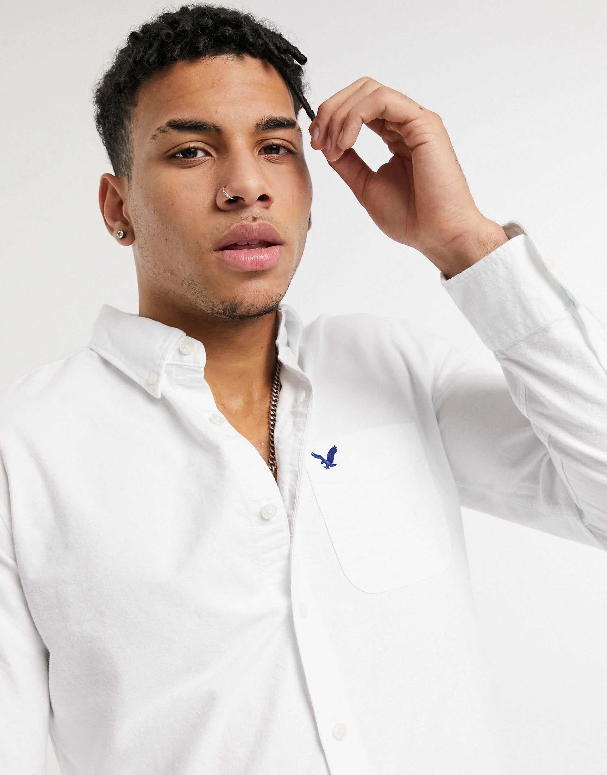قميص أبيض سادة Slim Fit - الصورة 3