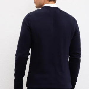 بلوفر v neck نافي بلو