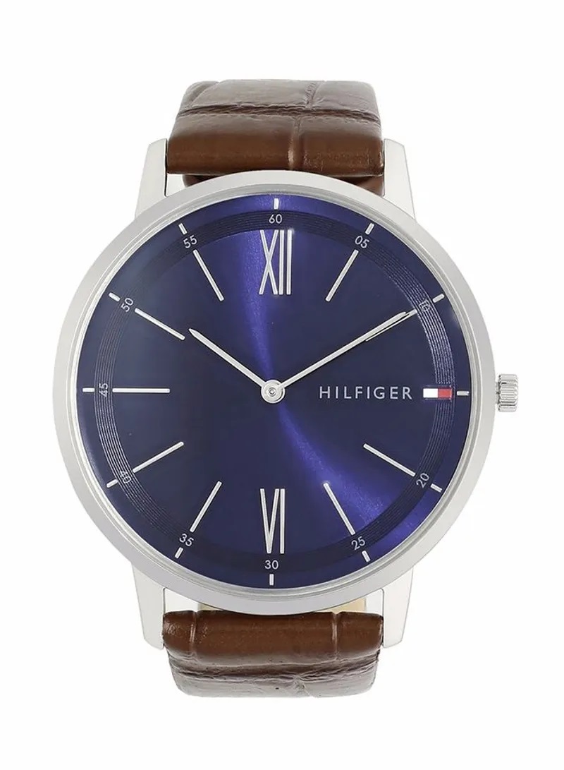 ساعة أوستيك جلد بني Tommy Hilfiger