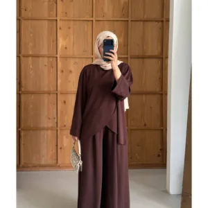طقم محجبات تونيك وبنطلون واسع